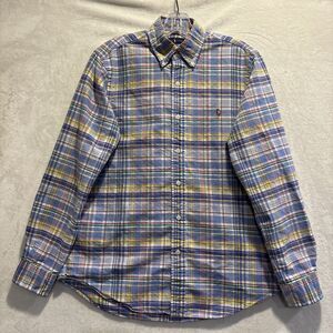 Ralph Lauren Button Down Shirt Men’s Medium Multicolor Plaid Madras Polo Preppy